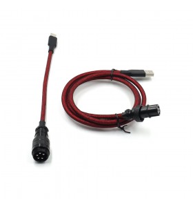  5PIN male GX16 Aviation plug to Type-c  and usb to 5pin gx16  female wire cable set 